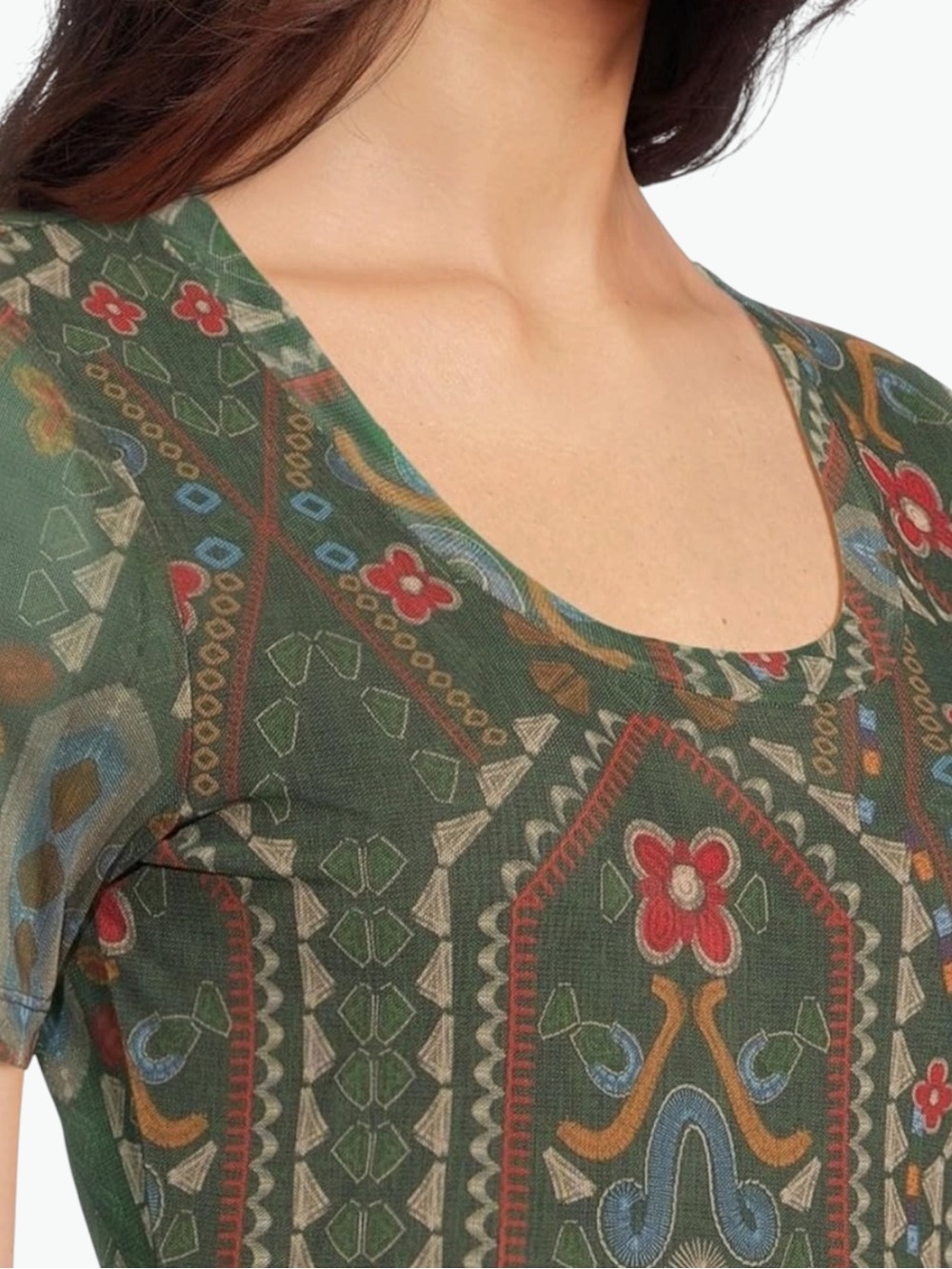 ✨ NWT Johnny Was Nanette Mesh Tee — Skylar Bloom, XL ✨ - Picture 5 of 8